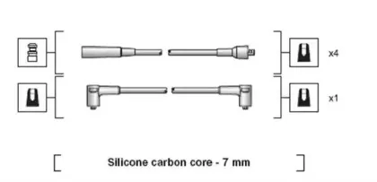 941318111026 MAGNETI MARELLI Комплект проводов зажигания