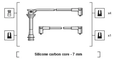 941318111077 MAGNETI MARELLI Комплект проводов зажигания