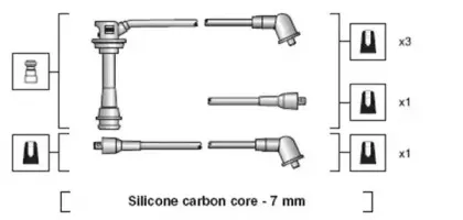 941318111101 MAGNETI MARELLI Комплект проводов зажигания