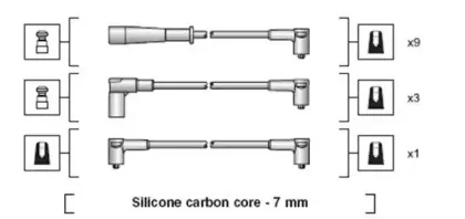 941318111107 MAGNETI MARELLI Комплект проводов зажигания