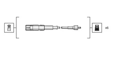 941318111149 MAGNETI MARELLI Комплект проводов зажигания