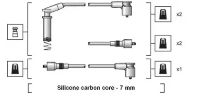 941318111153 MAGNETI MARELLI Комплект проводов зажигания