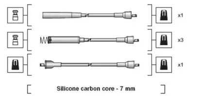 941318111224 MAGNETI MARELLI Комплект проводов зажигания