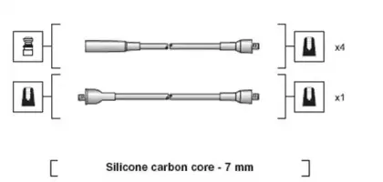 941318111240 MAGNETI MARELLI Комплект проводов зажигания