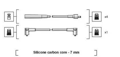 941318111251 MAGNETI MARELLI Комплект проводов зажигания
