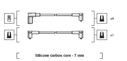 941318111254 MAGNETI MARELLI Комплект проводов зажигания