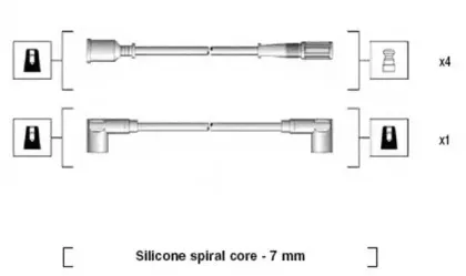 941065040540 MAGNETI MARELLI Комплект проводов зажигания