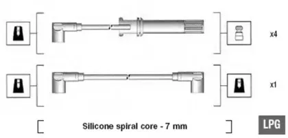 941105210644 MAGNETI MARELLI Комплект проводов зажигания
