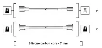 941124090662 MAGNETI MARELLI Комплект проводов зажигания
