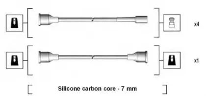 941125060663 MAGNETI MARELLI Комплект проводов зажигания