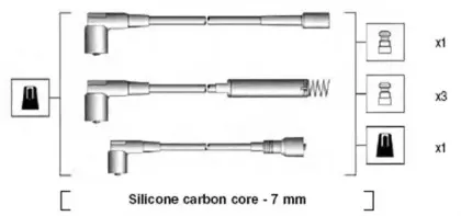 941125120666 MAGNETI MARELLI Комплект проводов зажигания