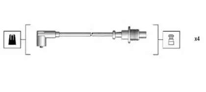 941135160703 MAGNETI MARELLI Комплект проводов зажигания