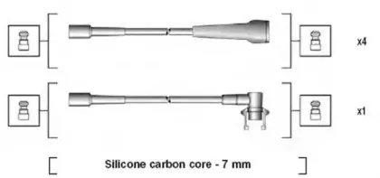941145190716 MAGNETI MARELLI Комплект проводов зажигания