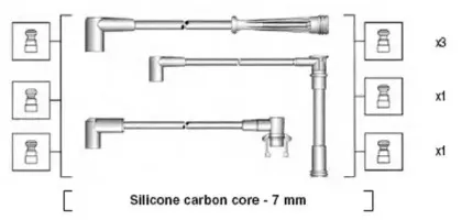 941145280725 MAGNETI MARELLI Комплект проводов зажигания