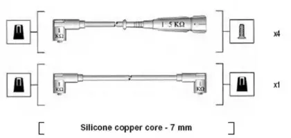 941175230762 MAGNETI MARELLI Комплект проводов зажигания
