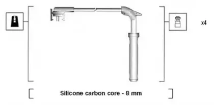 941185170775 MAGNETI MARELLI Комплект проводов зажигания