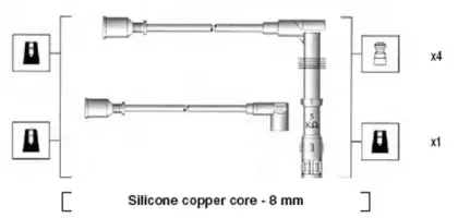 941185300784 MAGNETI MARELLI Комплект проводов зажигания