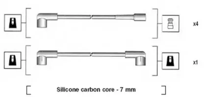941245010808 MAGNETI MARELLI Комплект проводов зажигания
