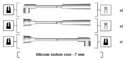941255020812 MAGNETI MARELLI Комплект проводов зажигания