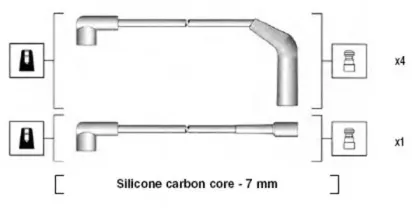 941255170827 MAGNETI MARELLI Комплект проводов зажигания
