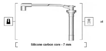 941295050854 MAGNETI MARELLI Комплект проводов зажигания