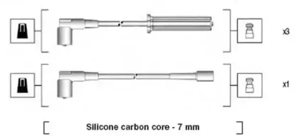 941365030926 MAGNETI MARELLI Комплект проводов зажигания