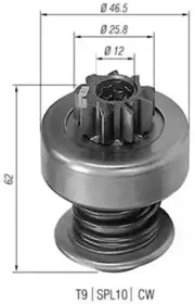 940113020089 MAGNETI MARELLI Ведущая шестерня, стартер