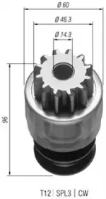 940113020162 MAGNETI MARELLI Ведущая шестерня, стартер