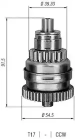940113020230 MAGNETI MARELLI Ведущая шестерня, стартер