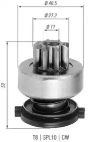 940113020275 MAGNETI MARELLI Ведущая шестерня, стартер