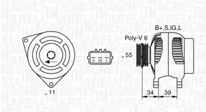 063377430010 MAGNETI MARELLI Генератор