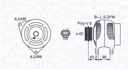 063380009010 MAGNETI MARELLI Генератор