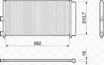 350203158000 MAGNETI MARELLI Конденсатор, кондиционер