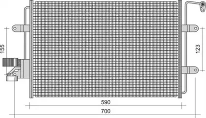 350203272000 MAGNETI MARELLI Конденсатор, кондиционер