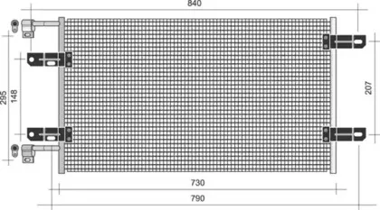 350203476000 MAGNETI MARELLI Конденсатор, кондиционер