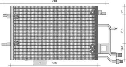 350203493000 MAGNETI MARELLI Конденсатор, кондиционер