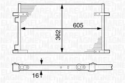 350203609000 MAGNETI MARELLI Конденсатор, кондиционер