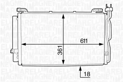350203610000 MAGNETI MARELLI Конденсатор, кондиционер