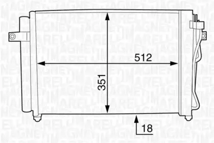 350203612000 MAGNETI MARELLI Конденсатор, кондиционер