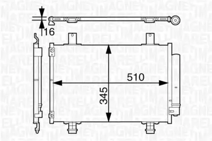 350203631000 MAGNETI MARELLI Конденсатор, кондиционер