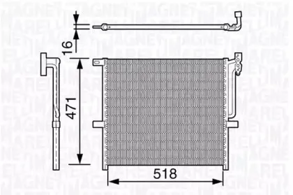 350203642000 MAGNETI MARELLI Конденсатор, кондиционер