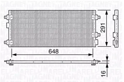 350203647000 MAGNETI MARELLI Конденсатор, кондиционер