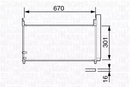 350203694000 MAGNETI MARELLI Конденсатор, кондиционер