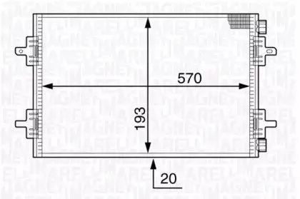 350203707000 MAGNETI MARELLI Конденсатор, кондиционер