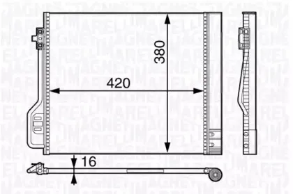 350203711000 MAGNETI MARELLI Конденсатор, кондиционер