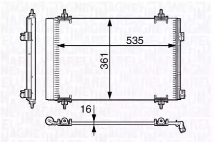 350203721000 MAGNETI MARELLI Конденсатор, кондиционер