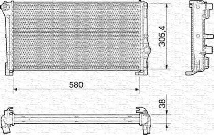 350213012000 MAGNETI MARELLI Радиатор, охлаждение двигателя