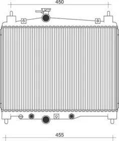 350213103900 MAGNETI MARELLI Радиатор, охлаждение двигателя