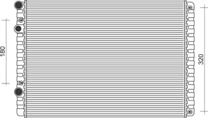 350213104500 MAGNETI MARELLI Радиатор, охлаждение двигателя