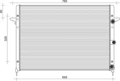 350213106009 MAGNETI MARELLI Радиатор, охлаждение двигателя